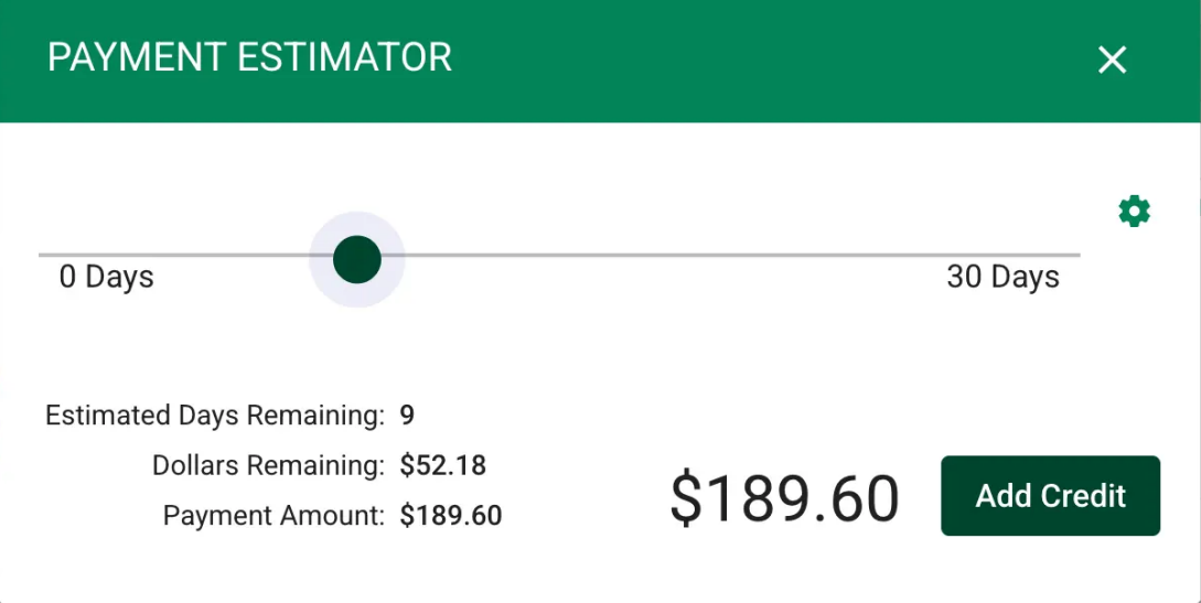 Prepaid Payment Estimator