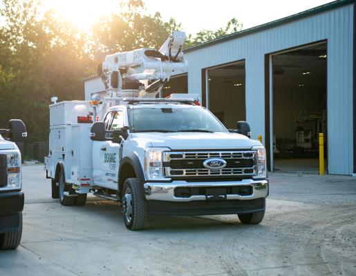 bucket truck pole yard